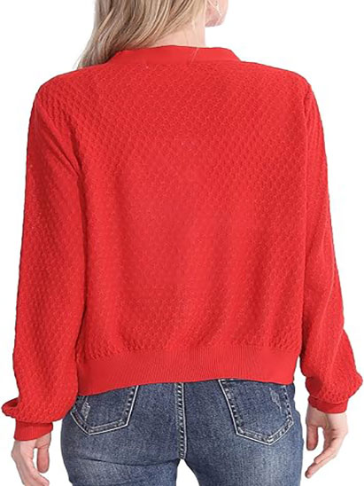 Women’s Button Down Waffle Knit Long Sleeve Lightweight V Neck Casual Cardigan Sweater